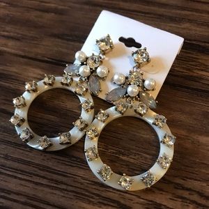 Pearl Cluster Statement Earrings